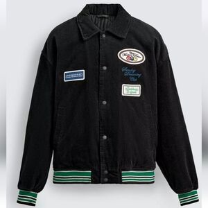 Corduroy Embroidered Men's Patch Jacket